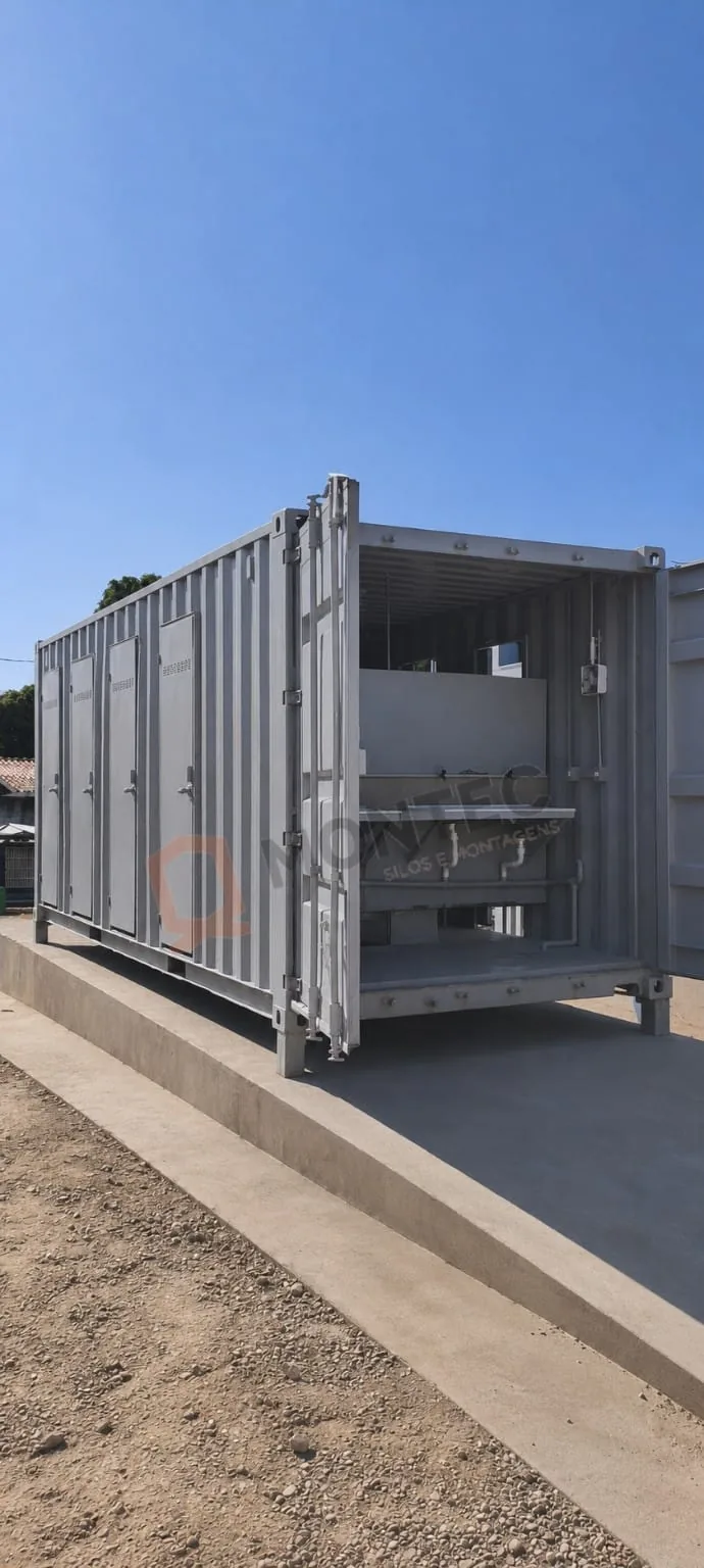 Lavanderia integrada ao container banheiro